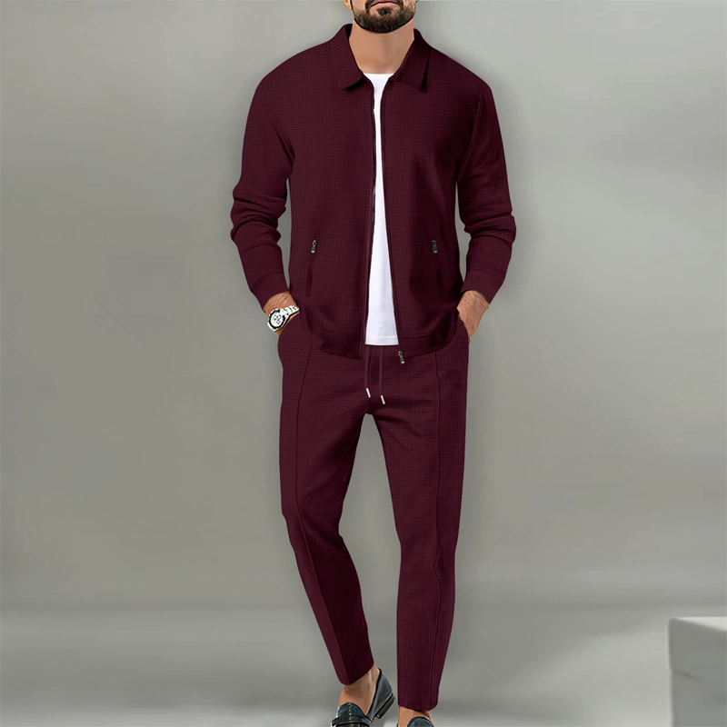 Élégant ensemble 2 pièces composé d'une veste et d'un pantalon de jogging pour homme