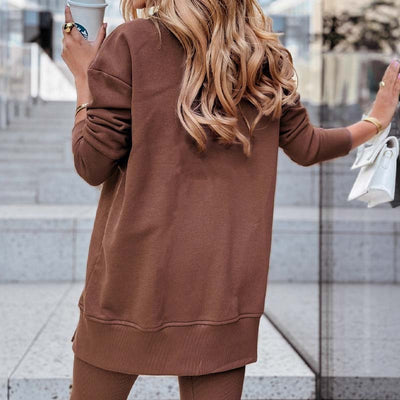 Ensemble décontracté pour femmes : sweat-shirt et legging