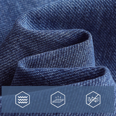 Pantalon droit en jean taille haute élastique pour femme