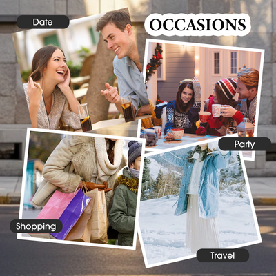 Blouson bouffant à capuche à manches en tricot patchwork pour femme