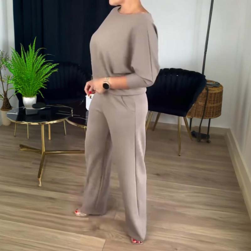 Ensemble Élégant Long Cardigan & Haut & Pantalon 3 Pièces