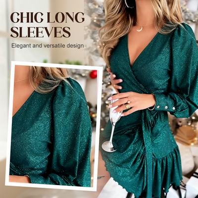 Robe élégante à col en V pour femme