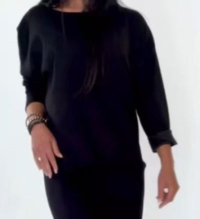 Robe sweat-shirt décontractée à col rond pour femme