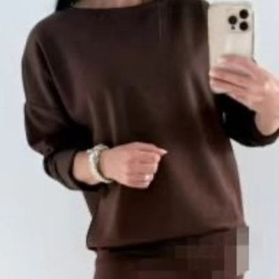 Robe sweat-shirt décontractée à col rond pour femme
