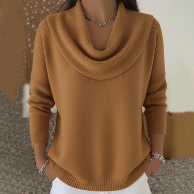 Pull élégant et confortable pour femme avec col bénitier