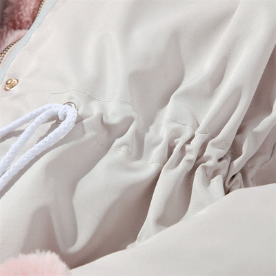 ✨ Nouvelle Doudoune Parka Femme • Col Fourrure Amovible ✨Luxe tactile, style renouvelable 🎀