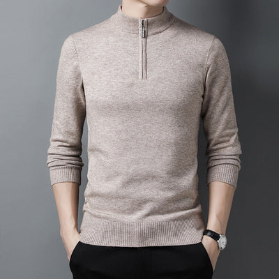 Pull en laine à col mi-haut pour homme