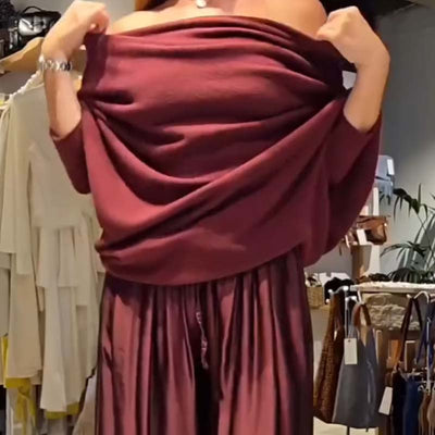 ✨ Ensemble chic 2 pièces épaules dénudées — Doux, flatteur & élégance sans effort | Jusqu’à 60 % DE RÉDUCTION aujourd’hui ! 🌸