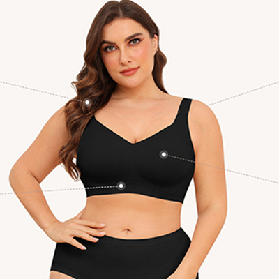 Soutien-gorge sans armature, sans coutures et à couverture totale pour femme