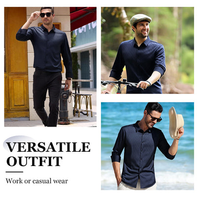 Chemise à Manches Longues Décontractée Tendance pour Homme
