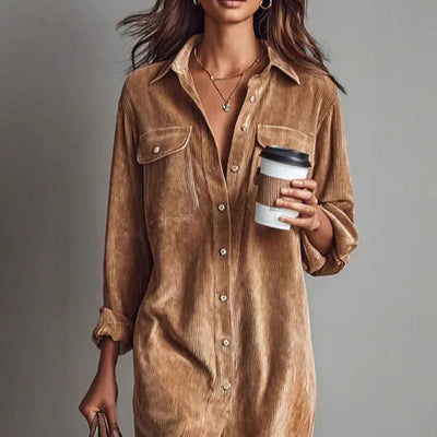 Robe chemise décontractée pour femmes