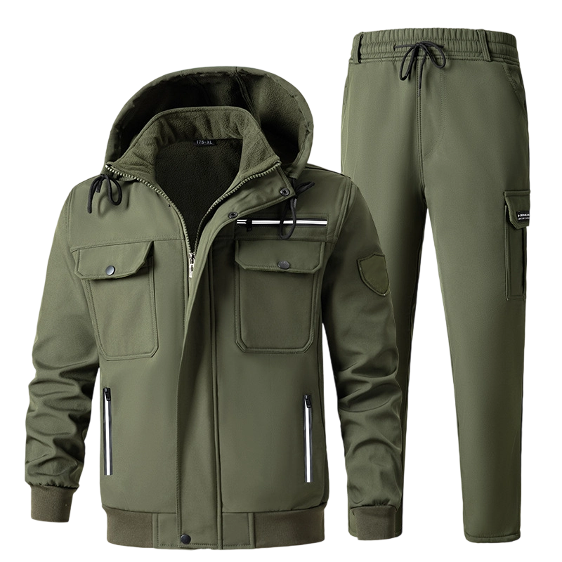 Ensemble veste et pantalon isolants et coupe-vent pour homme