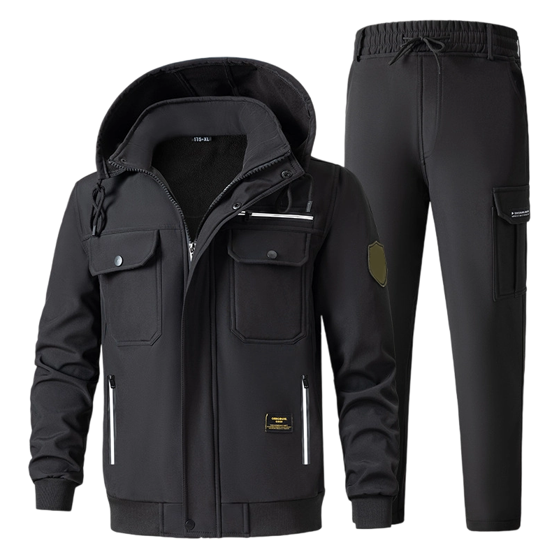 Ensemble veste et pantalon isolants et coupe-vent pour homme