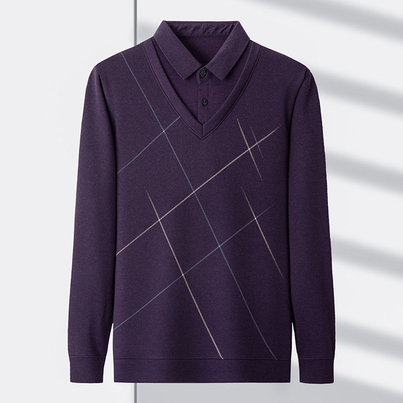 Haut décontracté moderne à superpositions pour homme