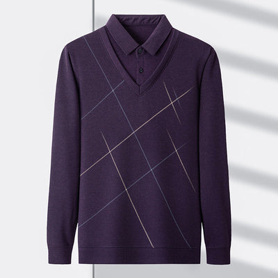 Haut décontracté moderne à superpositions pour homme