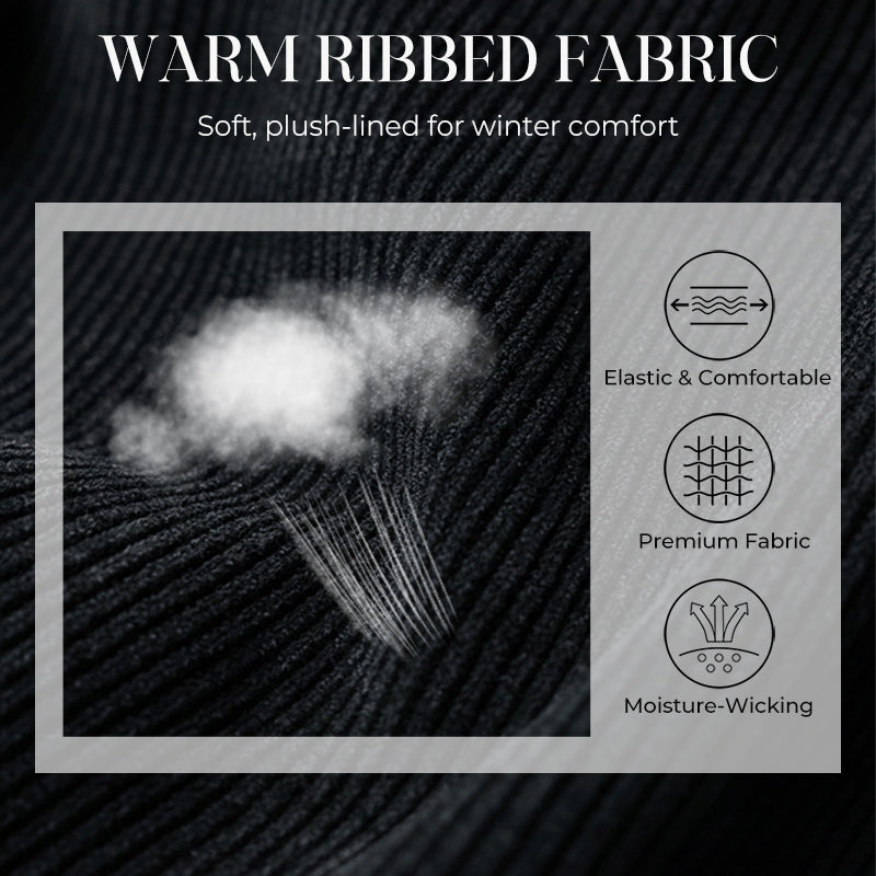 Pantalon chaud à taille haute doublé de peluche pour femmes